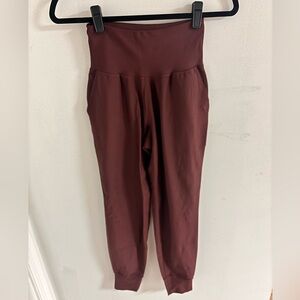 Old Navy Women's Maroon High-Rise Powersoft Joggers